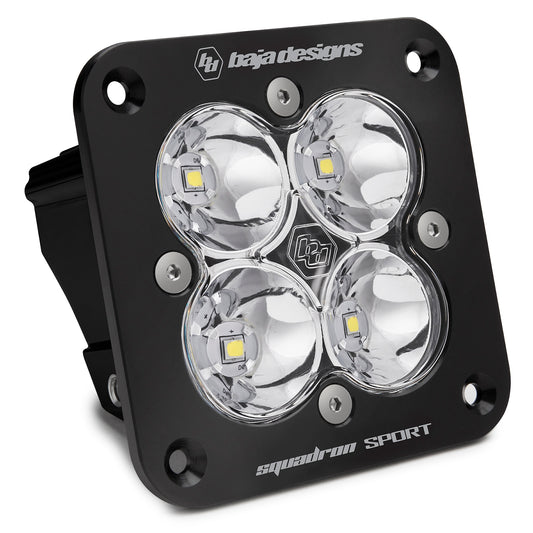 Flush Mount LED Spot Clear Black Squadron Sport Baja Designs